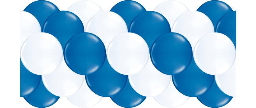 Luftballongirlanden 2-farbig