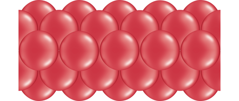 Luftballongirlanden 1-farbig