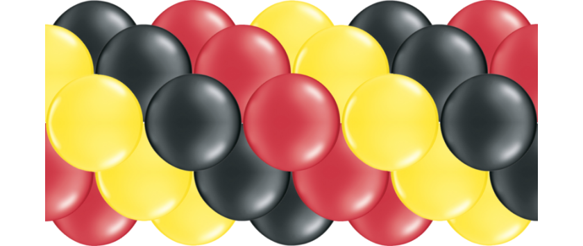 Luftballongirlanden 3-farbig