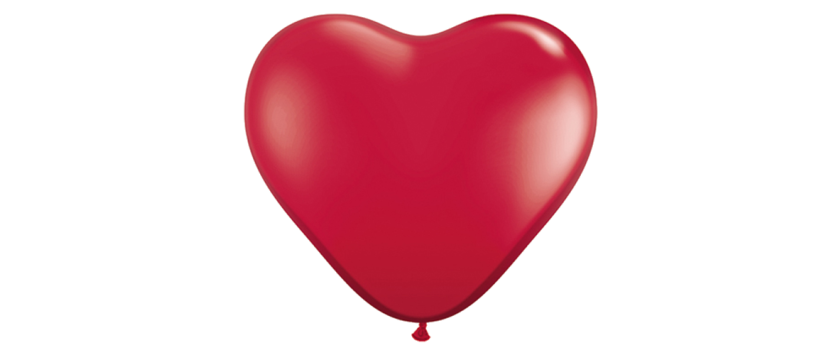 Herzballons Rot