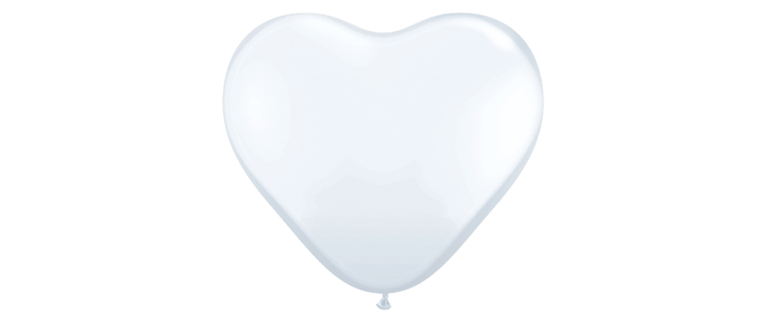 Herzballons Weiß
