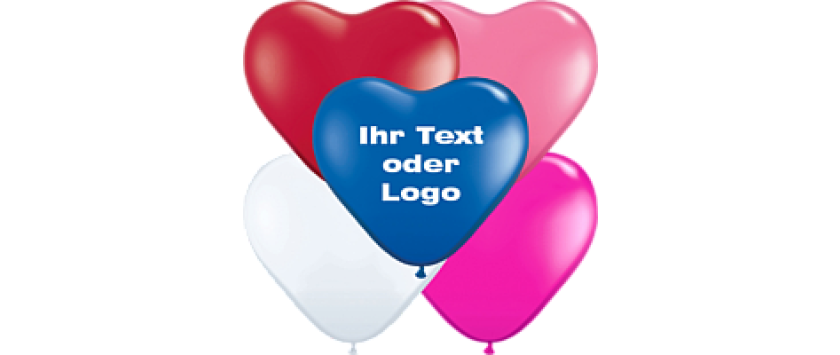 Herzballons bedrucken
