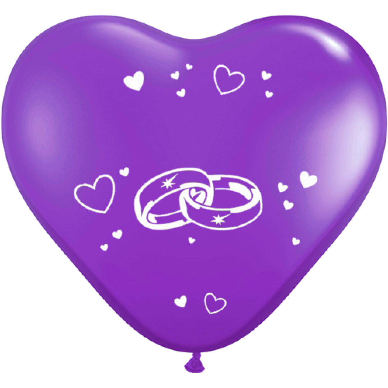 Herzluftballons bedrucken - Ja! Ringe & Datum