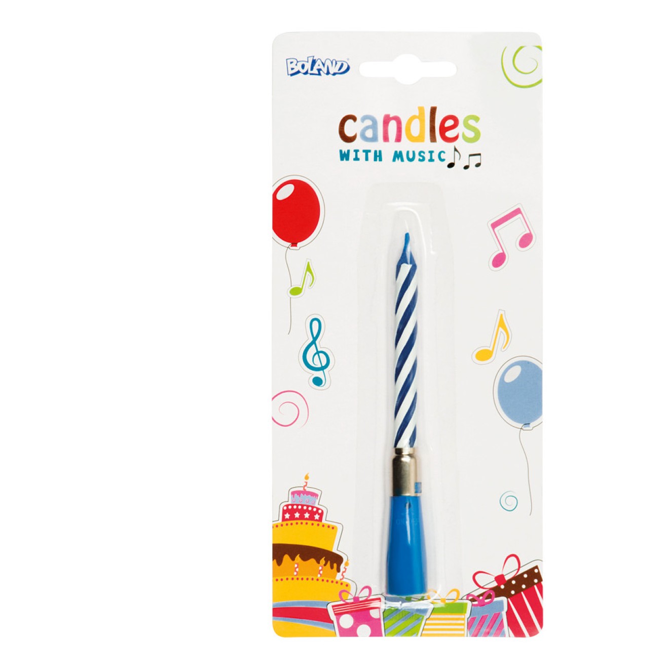 Musikkerze für Geburtstage Blau oder Rosa