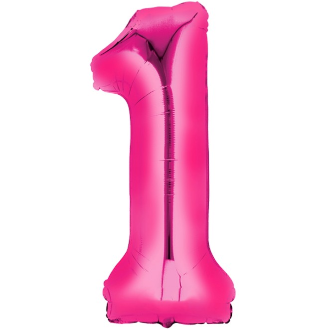 Folienballon - Freie Zahlwahl - Pink 66-86 cm
