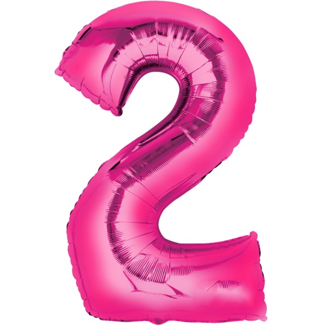 Folienballon - Freie Zahlwahl - Pink 66-86 cm