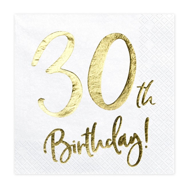 Servietten Birthday - Freie Zahlwahl - 20 Stück