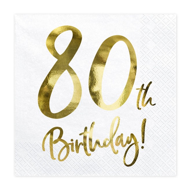 Servietten Birthday - Freie Zahlwahl - 20 Stück