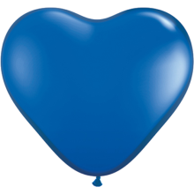 Herzluftballons bedrucken - Ja! Ringe & Datum, Farbe Ballon: Blau (Druck 1-farbig)