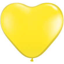 Herzluftballons bedrucken - Ja! Ringe & Datum, Farbe Ballon: Gelb (Druck 1-farbig)