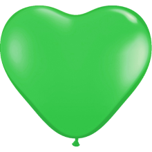 Herzluftballons bedrucken - Ja! Ringe & Datum, Farbe Ballon: Grün (Druck 1-farbig)