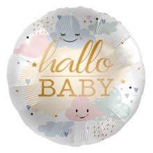 Ballonpost Geburt - Freie Motivwahl, Ballon Motive: Hallo Baby (Himmel)