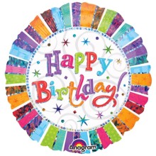 Ballonpost Geburtstag - Freie Motivwahl, Ballon Motive: Happy Birthday (Radiant)