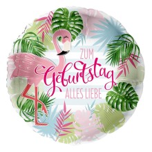 Ballonpost Geburtstag - Freie Motivwahl, Ballon Motive: Zum Geburtstag (Flamingo)