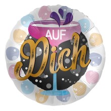 Ballonpost Geburtstag - Freie Motivwahl, Ballon Motive: Auf Dich (Champagnerglas)