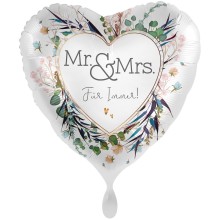 Ballonpost Hochzeit - Freie Motivwahl, Ballon Motive: Mr & Mrs (Für Immer)