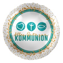 Ballonpost Kommunion / Konfirmation / Taufe - Freie Motivwahl, Ballon Motive: Alles Gute