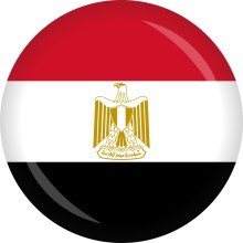 Button Flagge - Ø 50 mm, Nation: Ägypten