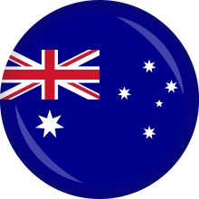 Button Flagge - Ø 50 mm, Nation: Australien