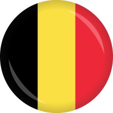 Button Flagge - Ø 50 mm, Nation: Belgien
