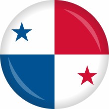 Button Flagge - Ø 50 mm, Nation: Panama