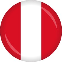 Button Flagge - Ø 50 mm, Nation: Peru
