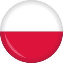 Button Flagge - Ø 50 mm, Nation: Polen