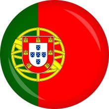Button Flagge - Ø 50 mm, Nation: Portugal