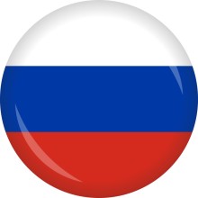 Button Flagge - Ø 50 mm, Nation: Russland