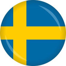 Button Flagge - Ø 50 mm, Nation: Schweden