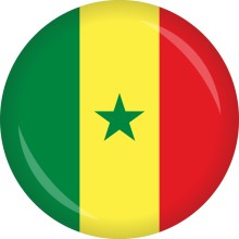 Button Flagge - Ø 50 mm, Nation: Senegal