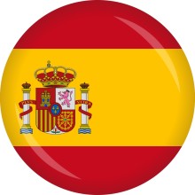 Button Flagge - Ø 50 mm, Nation: Spanien