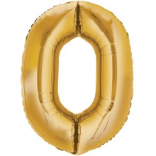 Folienballon - Freie Zahlwahl - Gold 66-86 cm, Zahl: 