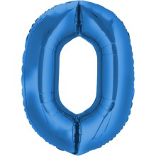 Ballonpost XXL Freie Zahlwahl 0-100 - Blau, Zahl: 