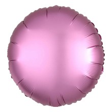 Folienballon Satin Rund Ø 45 cm - Freie Farbwahl, Farbe: Rosa (Druck 1-farbig)