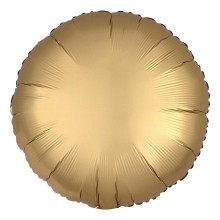 Folienballon Satin Rund Ø 45 cm - Freie Farbwahl, Farbe: Gold (Druck 1-farbig)