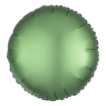 Folienballon Satin Rund Ø 45 cm - Freie Farbwahl, Farbe: Grün (Druck 1-farbig)