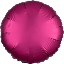 Folienballon Satin Rund Ø 45 cm - Freie Farbwahl, Farbe: Pink (Druck 1-farbig)