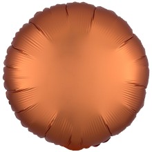 Folienballon Satin Rund Ø 45 cm - Freie Farbwahl, Farbe: Orange (Druck 1-farbig)