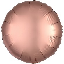 Folienballon Satin Rund Ø 45 cm - Freie Farbwahl, Farbe: Rose Gold 091| ca. PMS 473