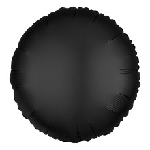 Folienballon Satin Rund Ø 45 cm - Freie Farbwahl, Farbe: Schwarz (Druck 1-farbig)