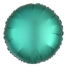Folienballon Satin Rund Ø 45 cm - Freie Farbwahl, Farbe: Türkis (Druck 1-farbig)
