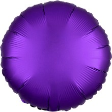 Folienballon Satin Rund Ø 45 cm - Freie Farbwahl, Farbe: Violett (Druck 1-farbig)