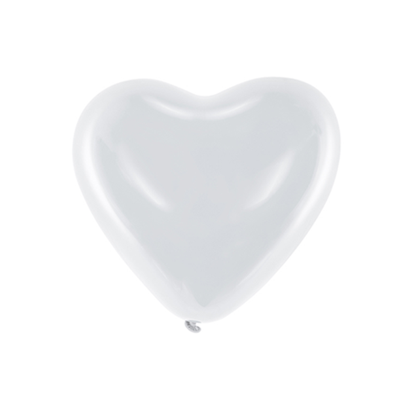 100 Herzballons Decor - Ø 25cm - Weiß