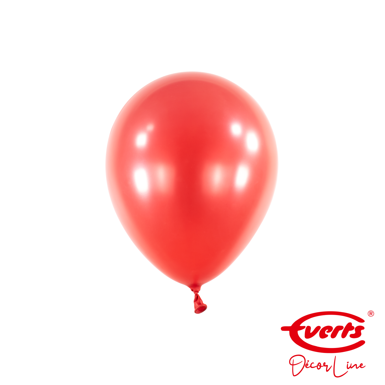 100 Miniballons - DECOR - Ø 13cm - Pearl & Metallic - Apple Red