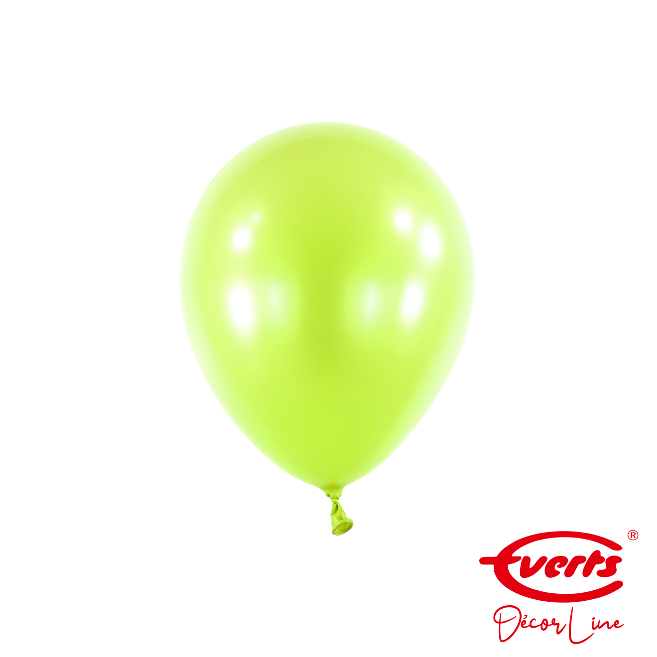 100 Miniballons - DECOR - Ø 13cm - Pearl & Metallic - Kiwi