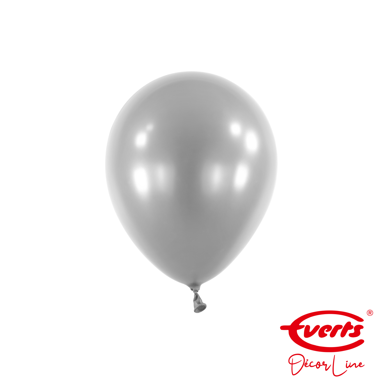 100 Miniballons - DECOR - Ø 13cm - Pearl & Metallic - Silver