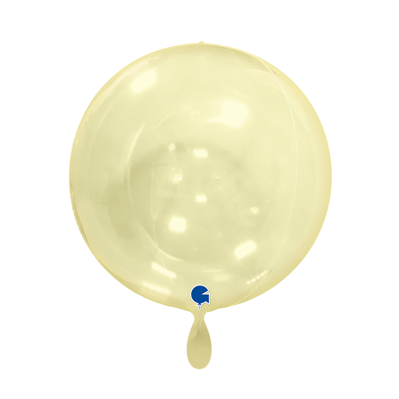 1 Balloon 4D - Globe - Transparent Yellow