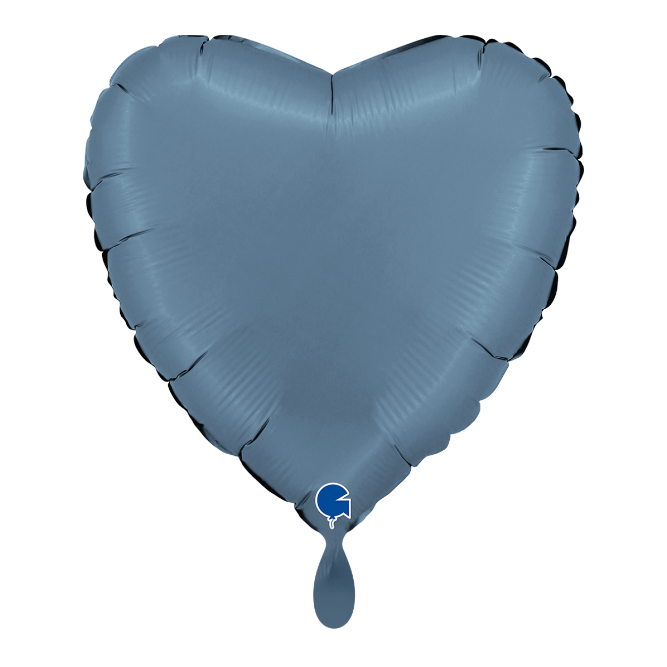 1 Balloon - Heart - Satin Blue Jeans