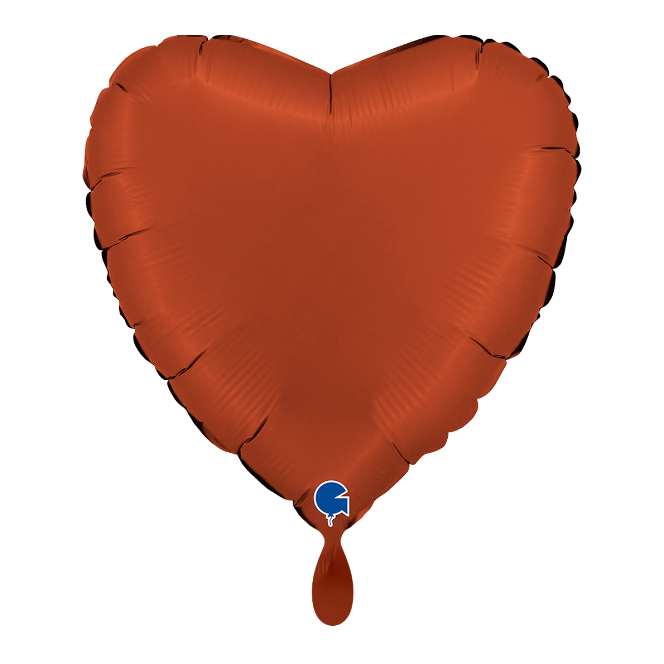 1 Balloon - Heart - Satin Brick Red